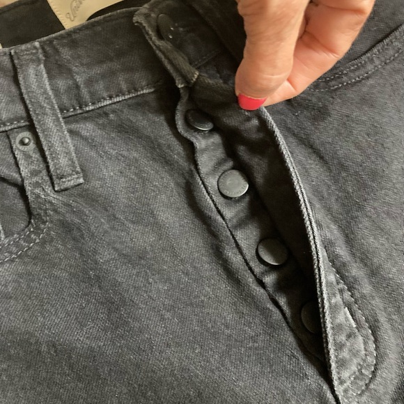 NWT universal tread 90s slim fitted hip and tie, black high-rise jeans size 2/R - Picture 7 of 11